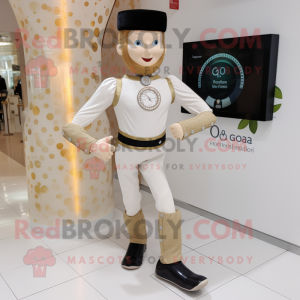 Beige irsk danser maskot...