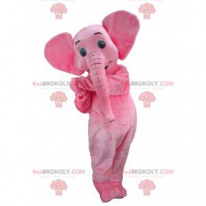 Nettes und buntes rosa Elefantenmaskottchen - Redbrokoly.com