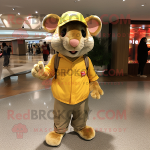 Gold Rat mascotte kostuum...