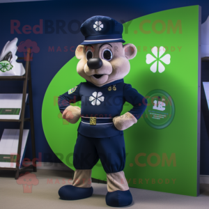 Navy Four Leaf Clover...