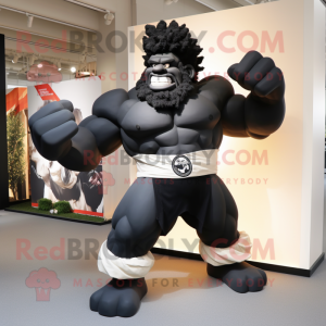 Black Strongman maskot...