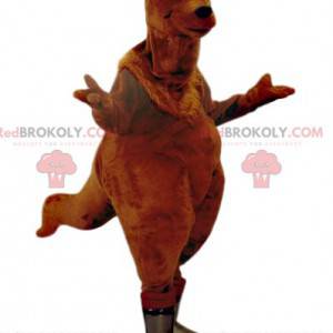 Mascotbrun kangoourou med rullebakverk - Redbrokoly.com