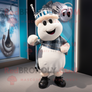 Hvid sækkepibe maskot...