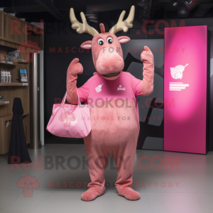 Pink Irish Elk mascotte...