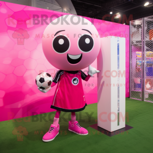 Pink Soccer Goal maskot...