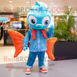 Turquoise goudvis mascotte...