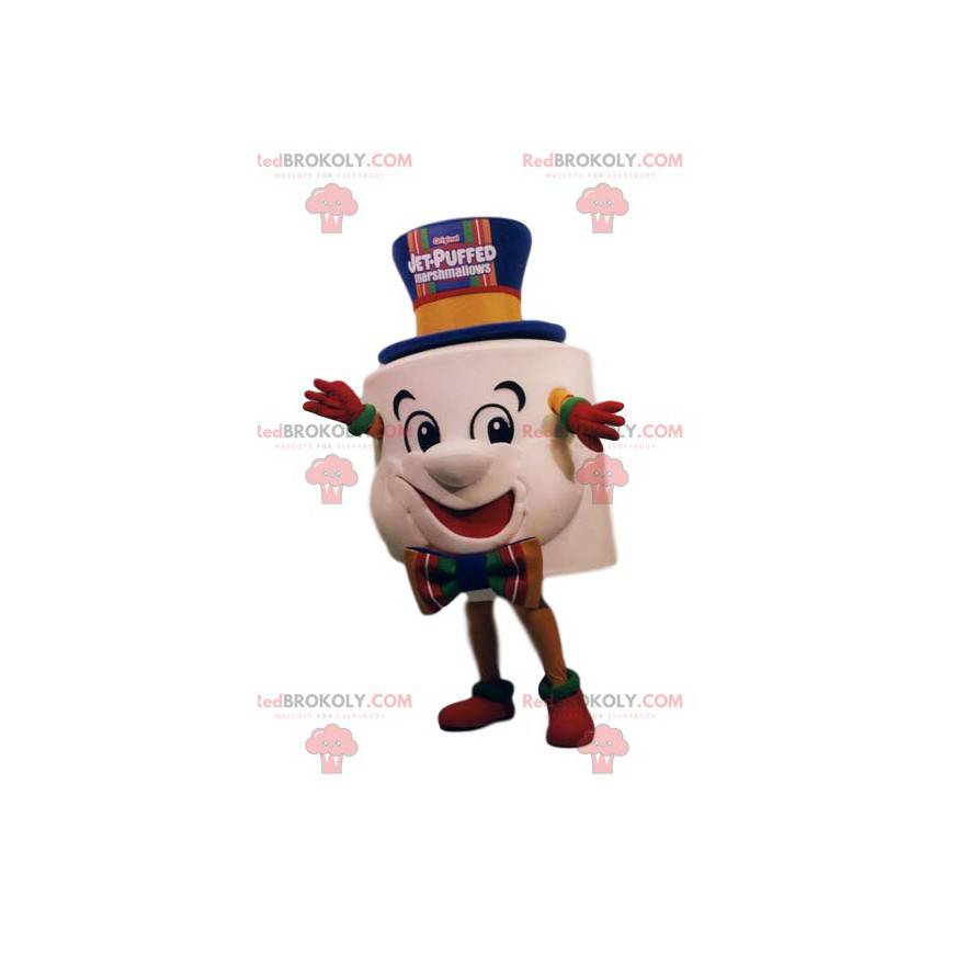 Super grappige marshmallow-mascotte. Marshmallow-kostuum -