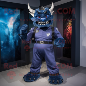 Navy Demon mascotte kostuum...