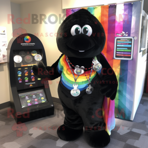 Black Rainbow maskot kostym...