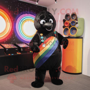 Black Rainbow maskot kostym...