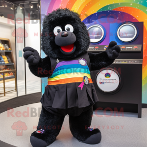 Black Rainbow maskot kostym...