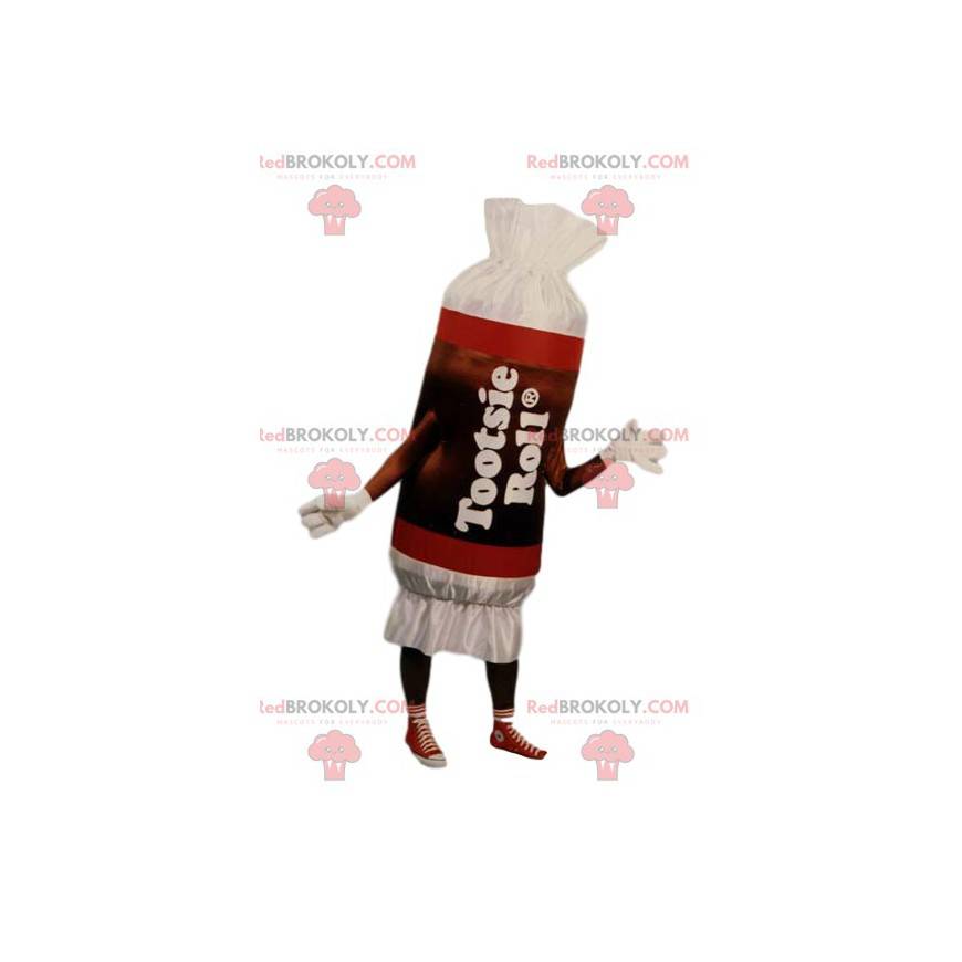 Mascot red and white candy. Candy costume - Redbrokoly.com