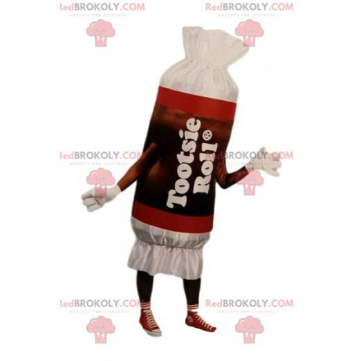 Mascot red and white candy. Candy costume - Redbrokoly.com