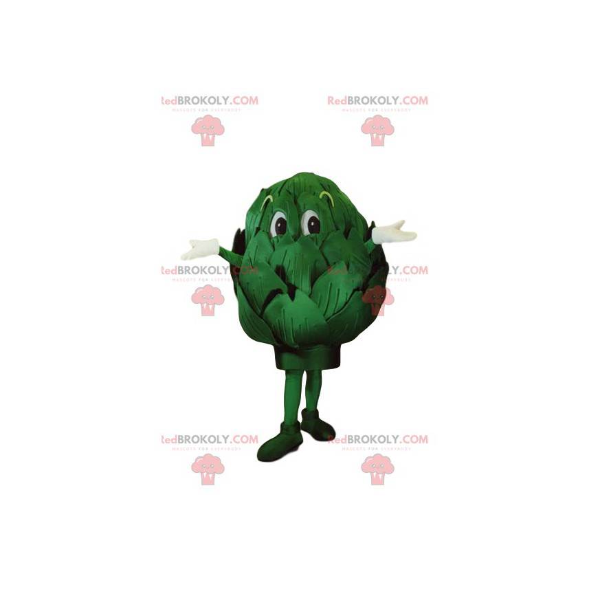 Mascota de alcachofa verde. Disfraz de alcachofa -