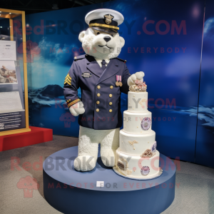 Navy bruidstaart mascotte...