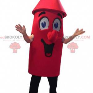 Super leende röd raketmaskot - Redbrokoly.com