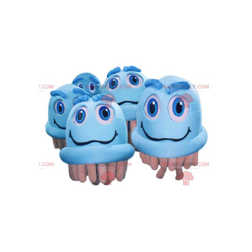 Mascotes com escova elétrica azul - Redbrokoly.com
