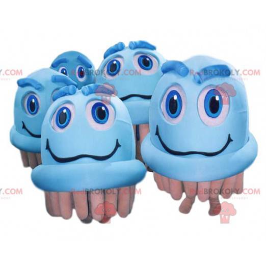 Mascotes com escova elétrica azul - Redbrokoly.com
