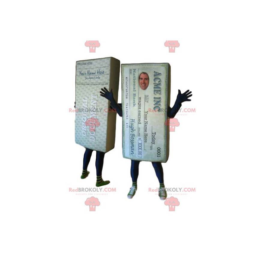 Seddel maskot. Seddel kostume - Redbrokoly.com Seddel maskot. Seddel kostume - Redbrokoly.com