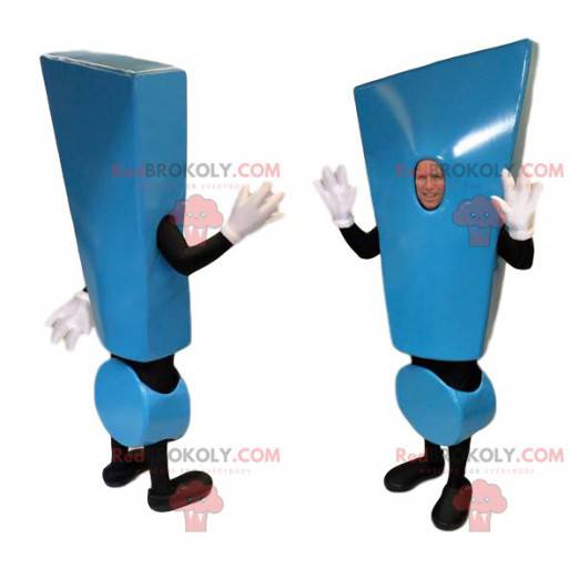 Blue and black exclamation mark mascot - Redbrokoly.com