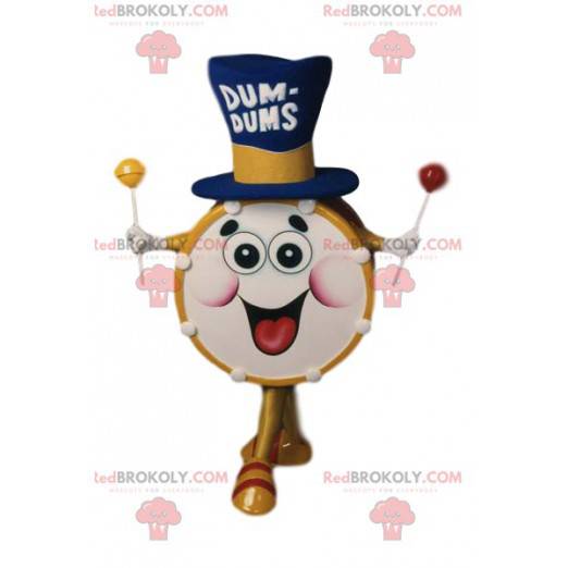 Super grappige drummascotte met een grote hoed - Redbrokoly.com