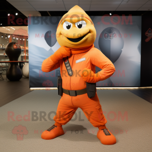 Orange Army Soldier maskot...