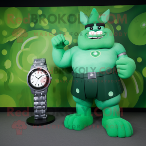 Green Strongman mascotte...