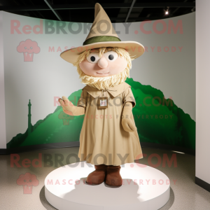 Beige Leprechaun Hat maskot...