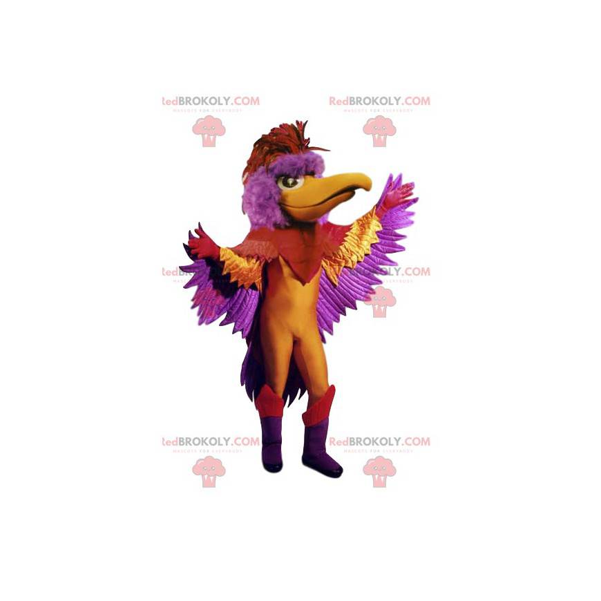 Mascotte de phoénix multicolore. Costume de phoénix - Mascotte de phoénix multicolore. Costume de phoénix -