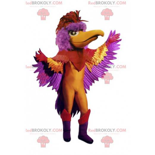 Mascote Fênix multicolorido. Fantasia de fênix - Redbrokoly.com