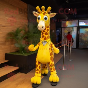 Gelbe Giraffen Maskottchen...