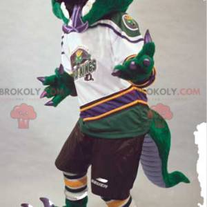 Mascot lagarto agresivo con una corona amarilla - Redbrokoly.com