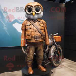 Rust Owl maskot kostyme...