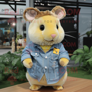 Gul hamstermaskotkostyme...