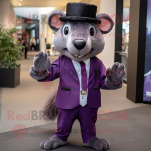 Purple Rat mascotte kostuum...