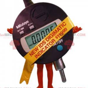 Mascot medidor digital redondo. Traje de medida - Redbrokoly.com