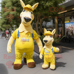 Yellow Donkey mascotte...