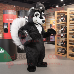 Black Skunk maskot kostyme...