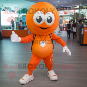 Orange But mascot costume character dressed with a Joggers and Keychains