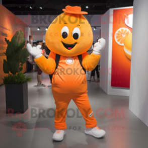 Orange But mascot costume character dressed with a Joggers and Keychains