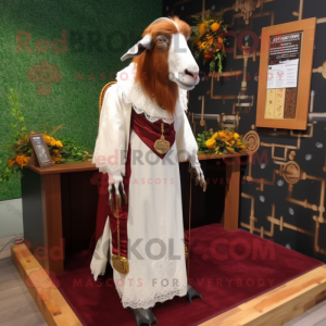 Maroon Boer Goat maskot...