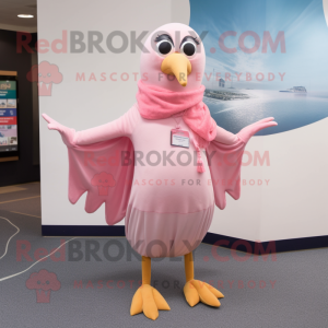 Pink Gull maskot kostume...