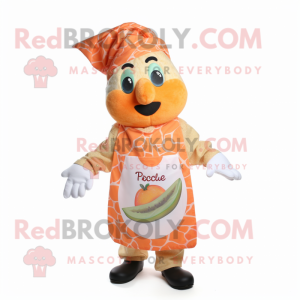 Peach Paella maskot kostym...