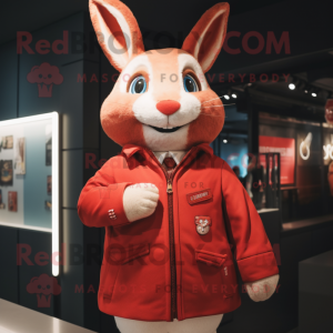 Red Rabbit mascotte kostuum...