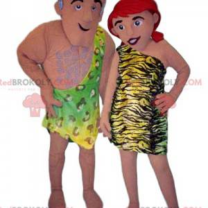 Two ascots of prehistoric woman and man - Redbrokoly.com