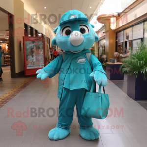 Teal Ice mascotte kostuum...