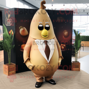 Tan Pear mascotte kostuum...