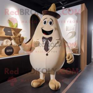 Tan Pear mascotte kostuum...