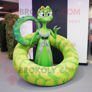 Limegrønn Python maskot...