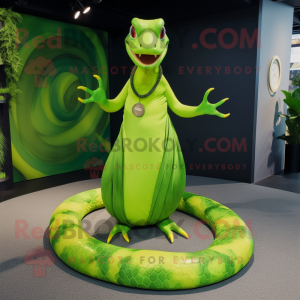 Lime Green Python mascotte...